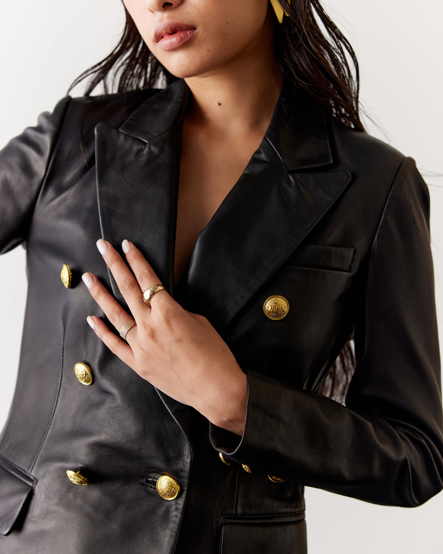 Black Double-breasted blazer