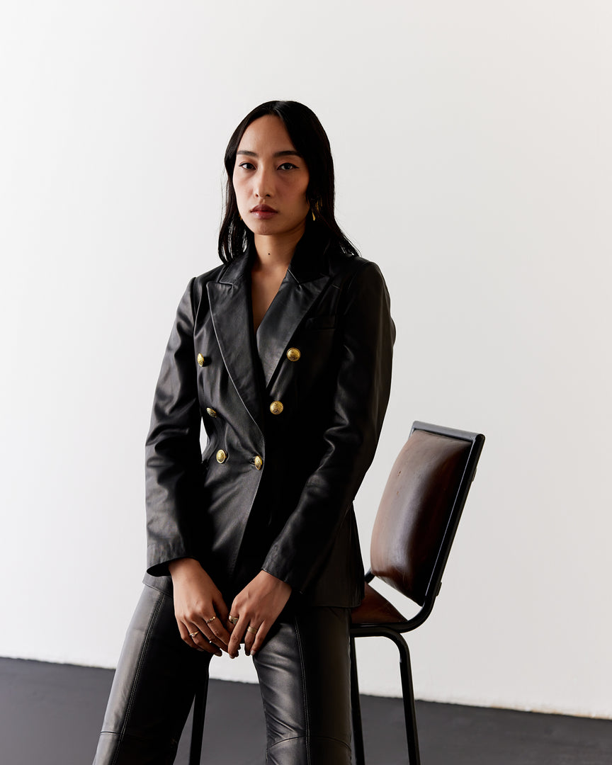 Black Double-breasted blazer