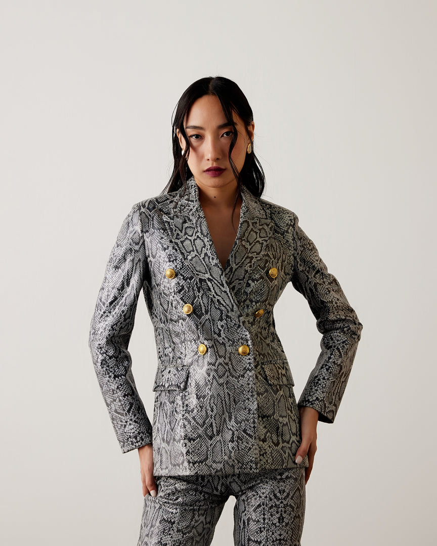 Snake Double Breasted Blazer