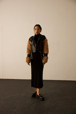 Load image into Gallery viewer, Fur on sleeves biker
