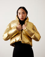 Load image into Gallery viewer, Gold Fernandez Puffer Jacket
